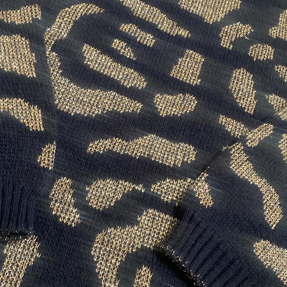 JJ Browne USA Gold Leopard Print Sweater - Picture 2 of 5